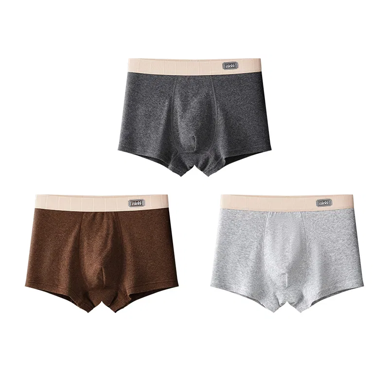 Детские боксеры для мальчиков хлопковые Red bean, 4 шт, Color: 3 pack-ink gray+dark coffee+matte gray