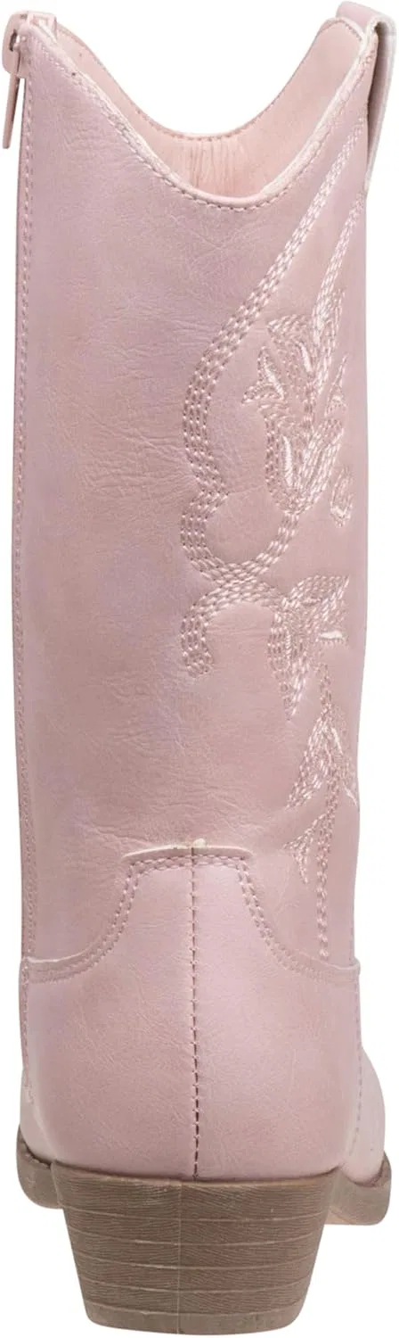 Детские сапоги для девочек с вышивкой Cowgirl Western Josmo, Pink — фото 3