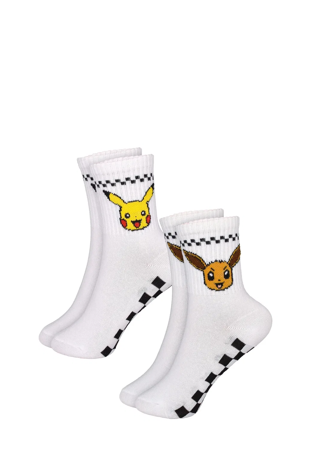 2Er Pack Pokemon Socken Pikachu evoli Tennissocken Söckchen унисекс - носки United Labels, Weiß