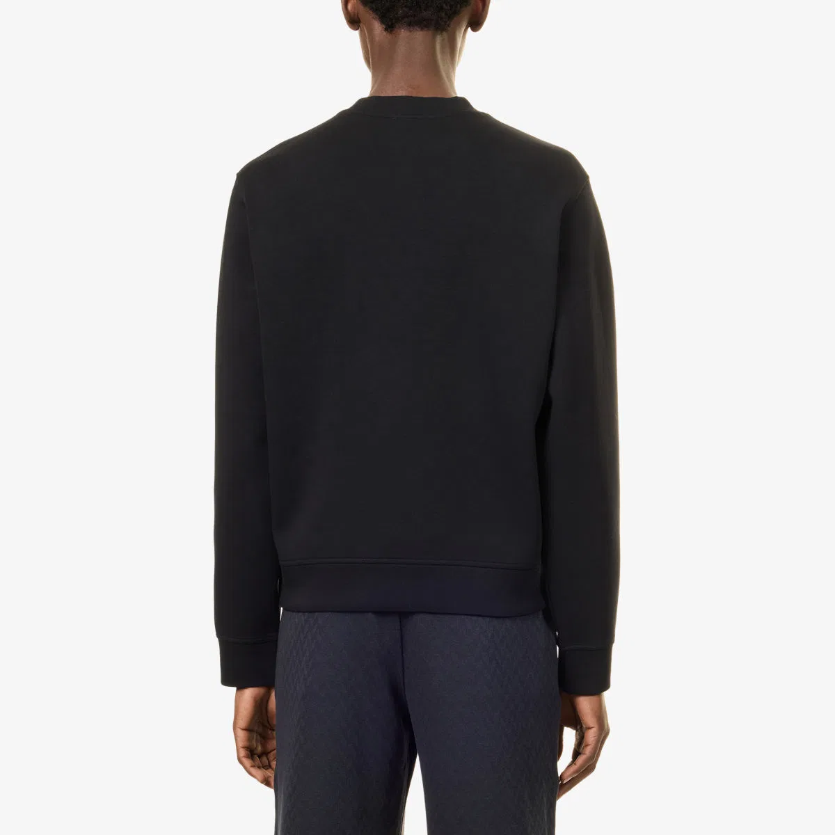 Толстовка из смесовой хлопковой ткани с логотипом Emporio Armani, черный — фото 4