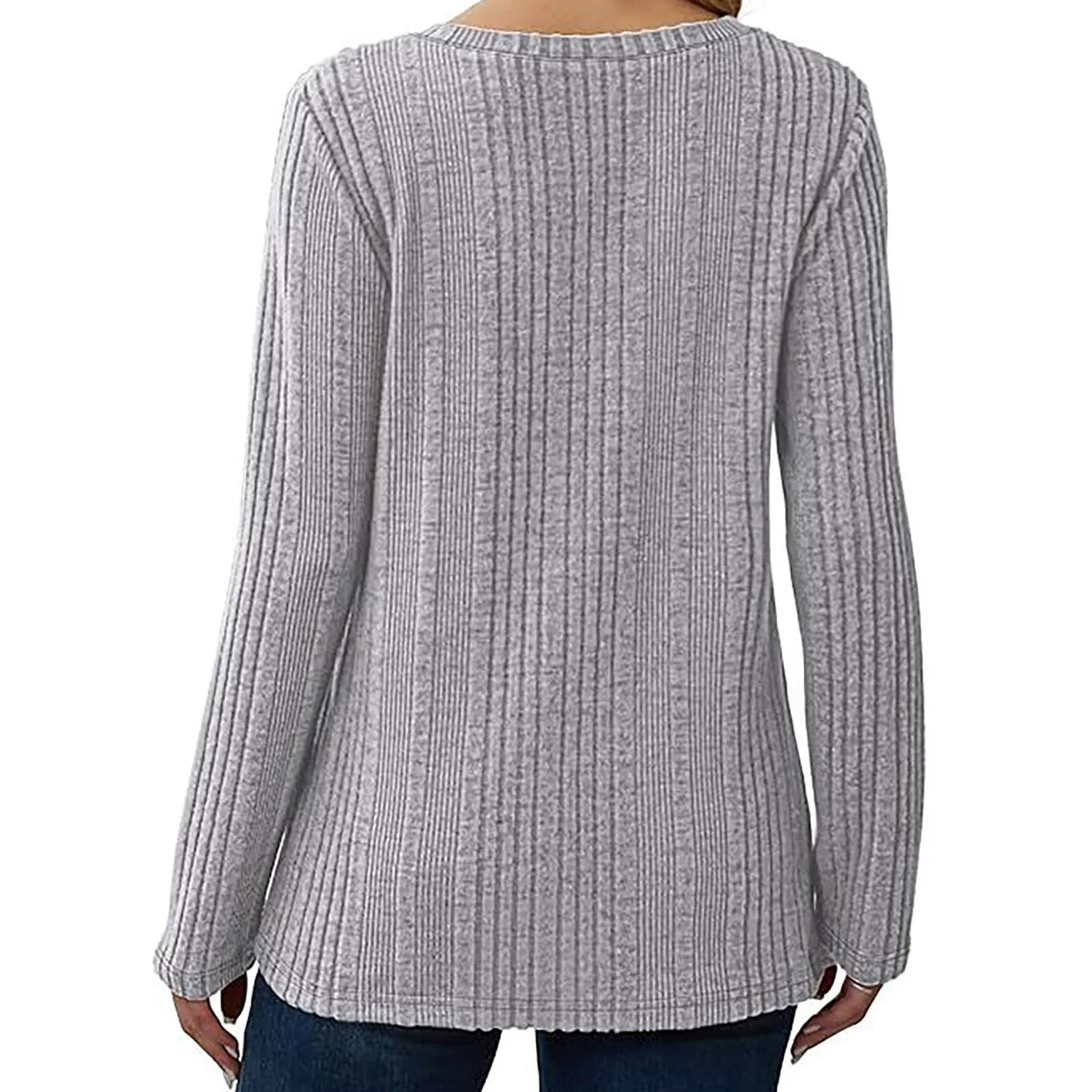 Женский свитер с v-образным вырезом Kindness Sweater, Silver — фото 2