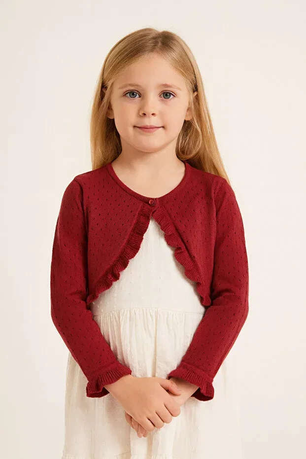 Детское болеро ажурное Minora, Red