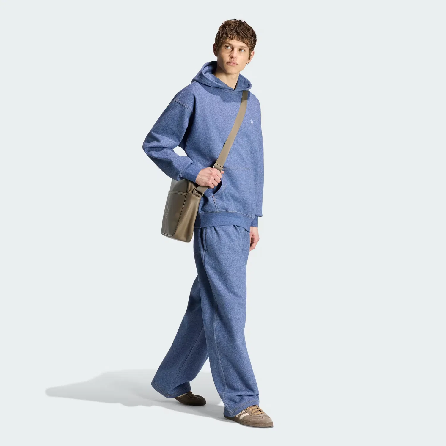 Мужские брюки свободного кроя Trefoil Essentials Melange Adidas Originals, синий меланж — фото 4