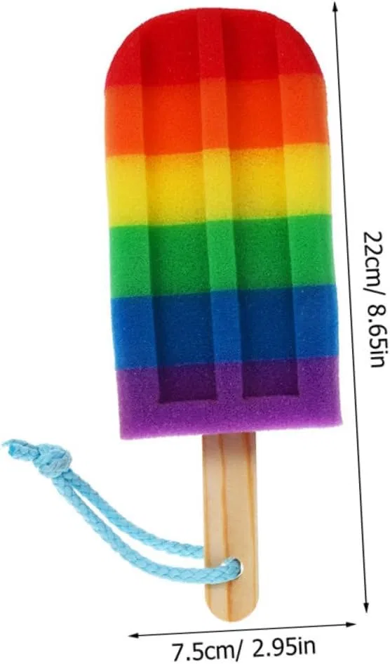 Мочалка для тела, 2 шт, Ice Cream, Generisch, 22x7.5x3.5 см, мультиколор — фото 2