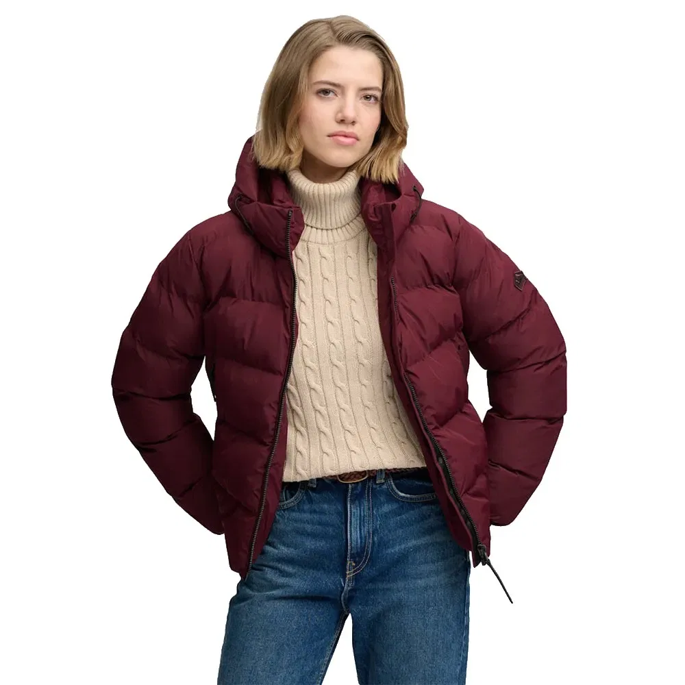 Женский утепленный спортивный пуховик Superdry, Red