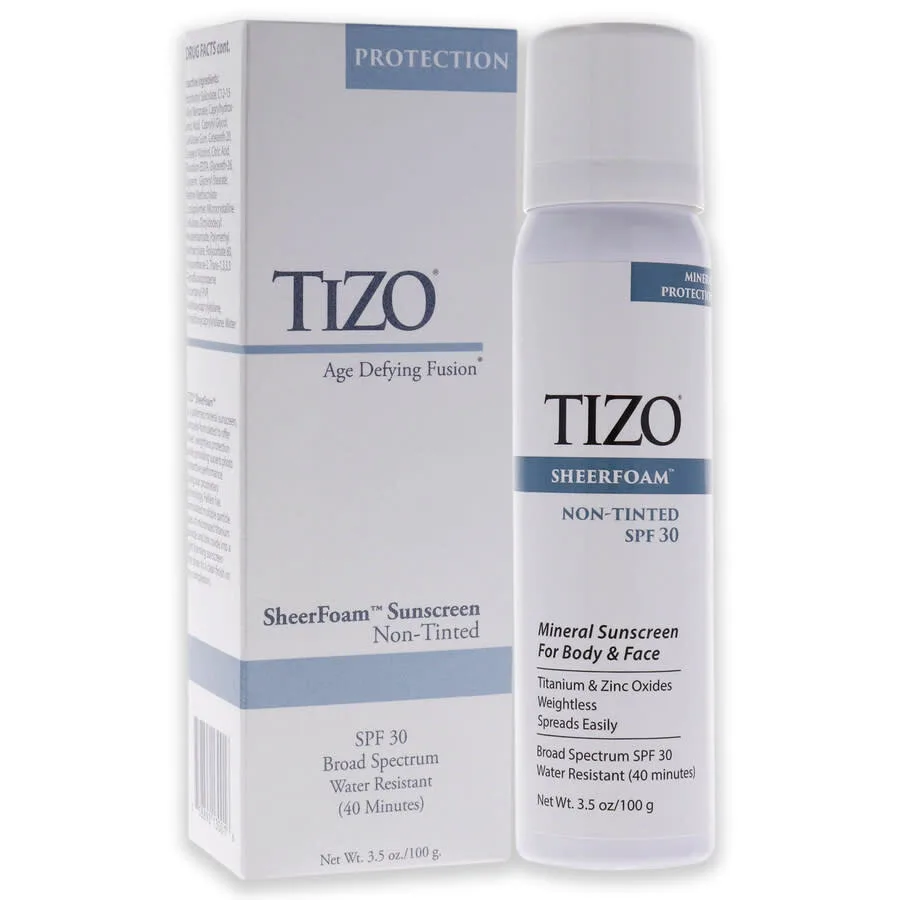 Солнцезащитный крем для тела и лица SheerFoam без тонировки SPF 30 от Tizo для мужчин и женщин - 3,5 унции — фото 3