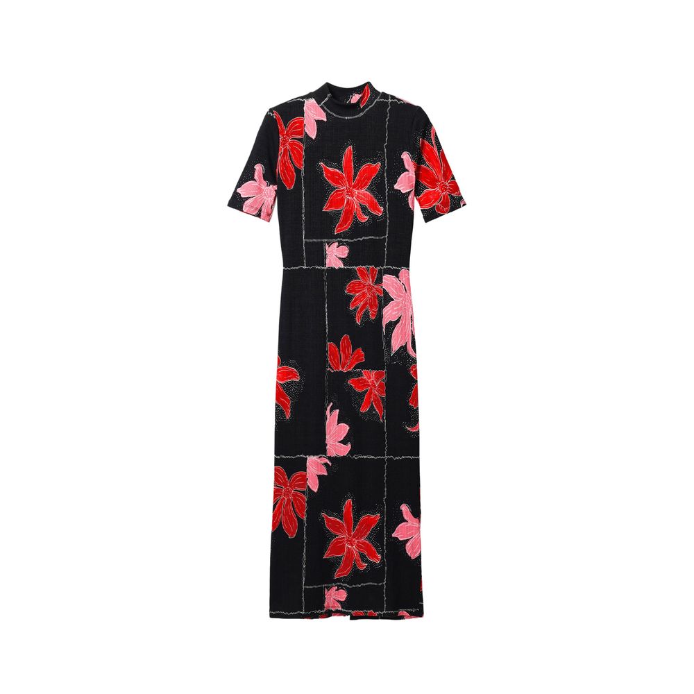 

Красное вискозное платье Desigual