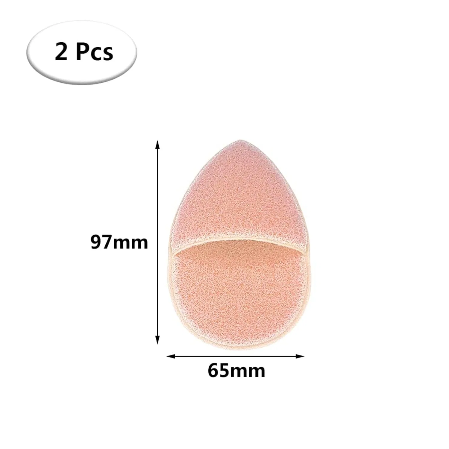 Спонж для умывания, эксфолиации, 2 шт, 97x65 мм, Pink + Rose Generisch — фото 2