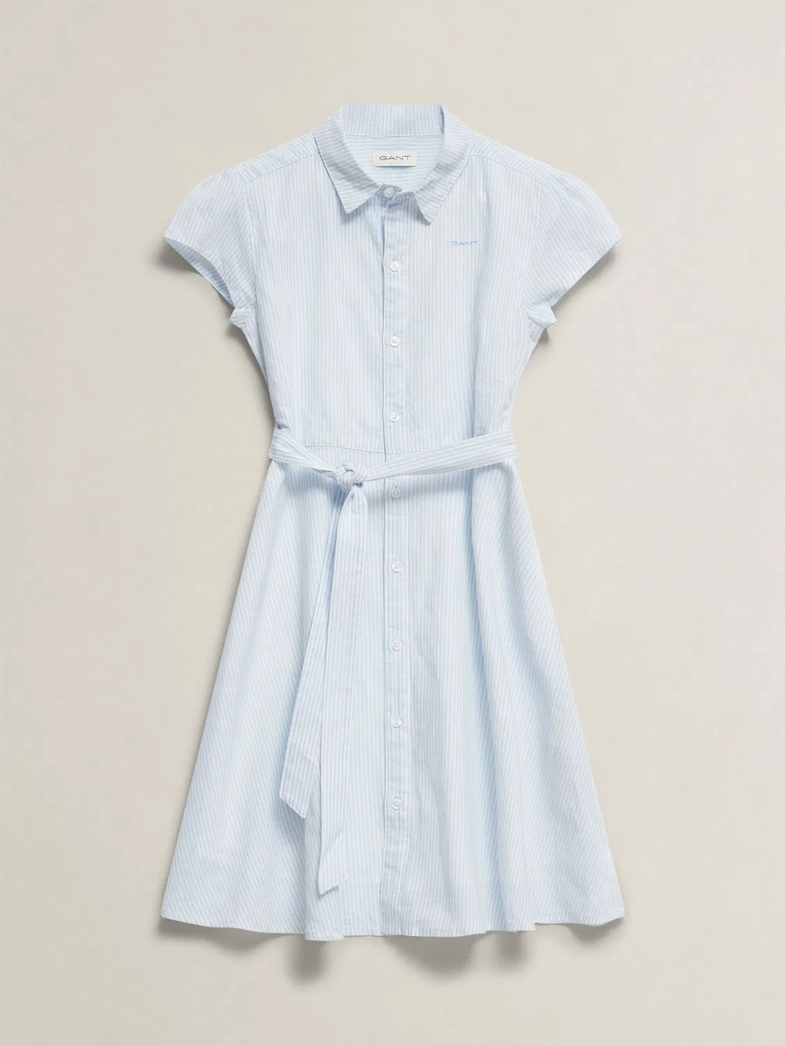 Платье-рубашка в полоску, модель Striped Shirt Dress Gant, синий