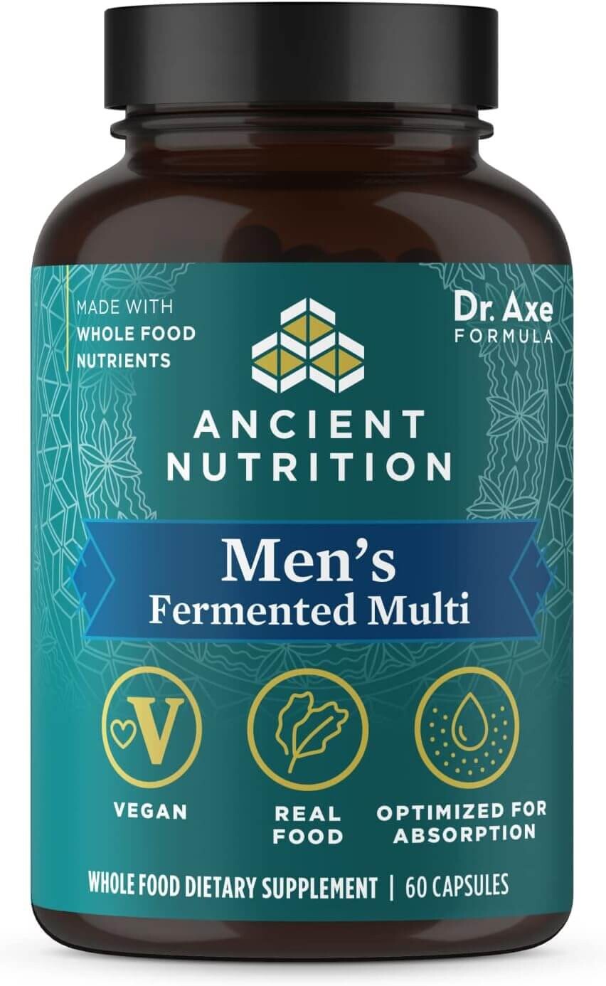 

Мультивитамины для мужчин Ancient Nutrition Fermented Immune Support Vegan Paleo and Keto Friendly, 60 капсул