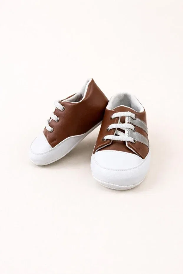 Детские туфли для новорожденных для девочек с рисунком Basics Numix Baby Kids, Brown — фото 4