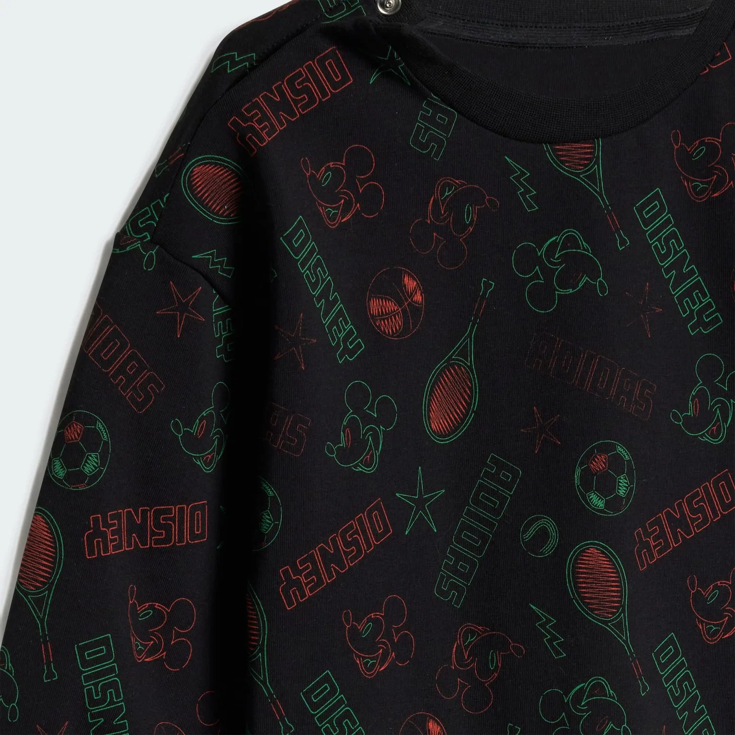 Детский спортивный костюм с принтом Disney Micky Maus Adidas, Schwarz Mango Grun — фото 2