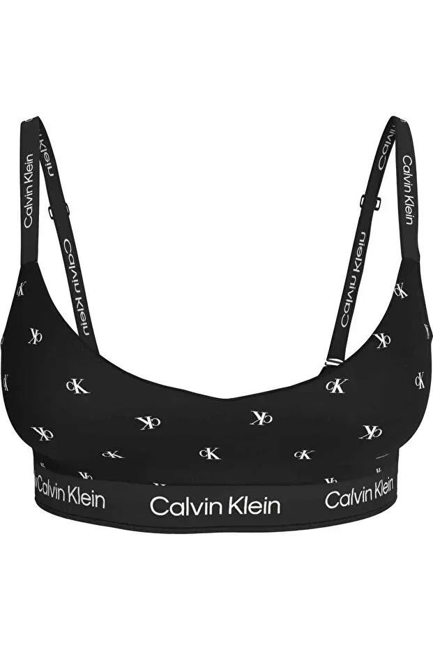 Женский спортивный бюстгальтер с v-образным вырезом Calvin Klein, Black