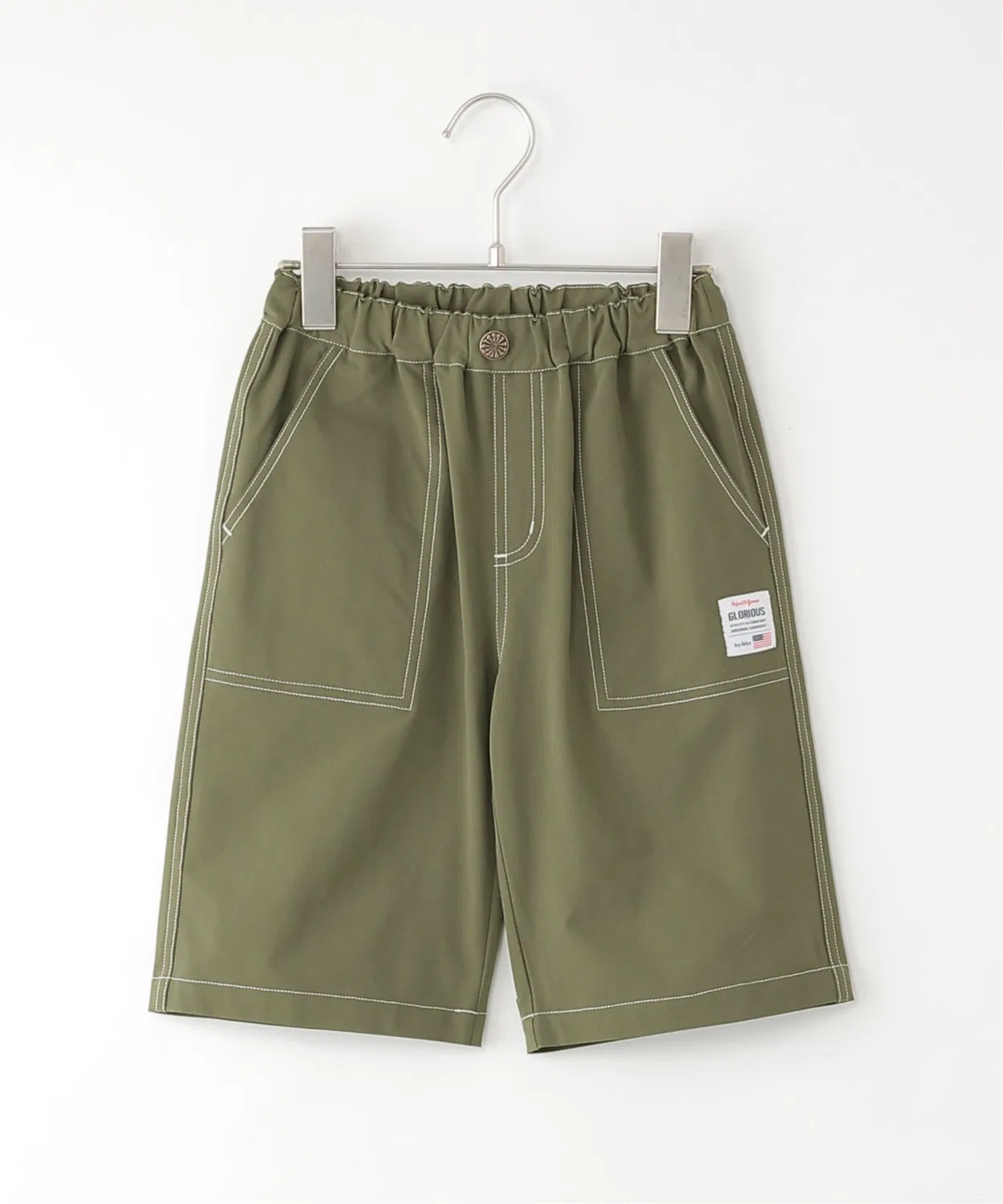 Детские шорты легкие с боковыми карманами, модель ikka, Dark Olive