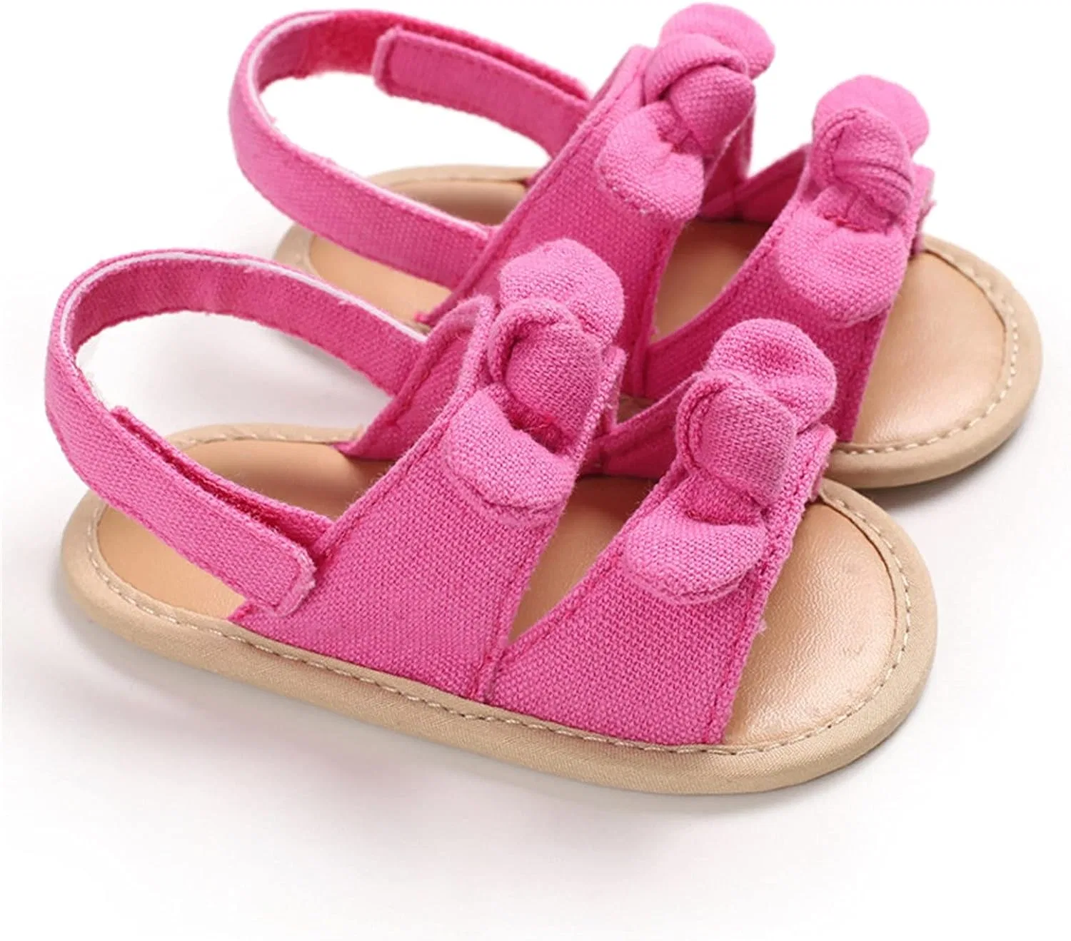 Детские туфли для девочек с бантом, модель Slip Bowknot Prewalker, Hot Pink — фото 2