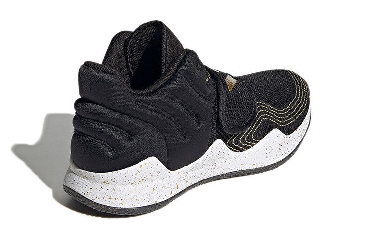 Баскетбольные кроссовки Deep Threat Kids GS Low-top Black/Gold Adidas — фото 4