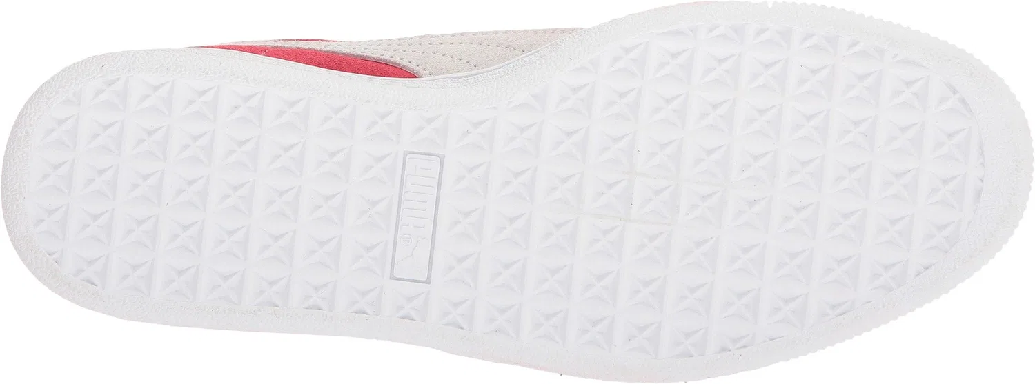 Детские кроссовки для девочек с замшей Suede Jr PUMA, Peach Purple Beetroot — фото 3