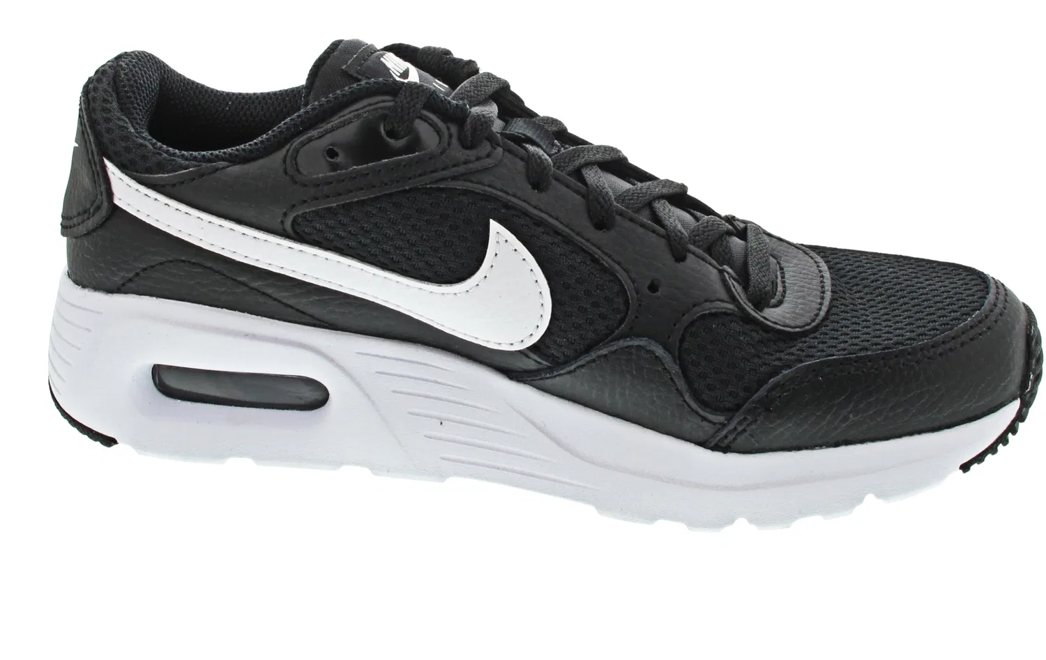Детские кроссовки для мальчиков с шнуровкой Air Max Sc NIKE, Black White Black — фото 3
