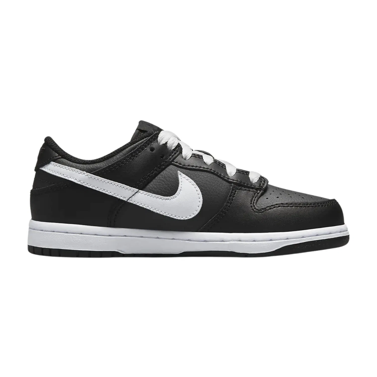 Детские кроссовки для мальчиков с принтом Dunk Low GS NIKE, Anthracite White Black — фото 2