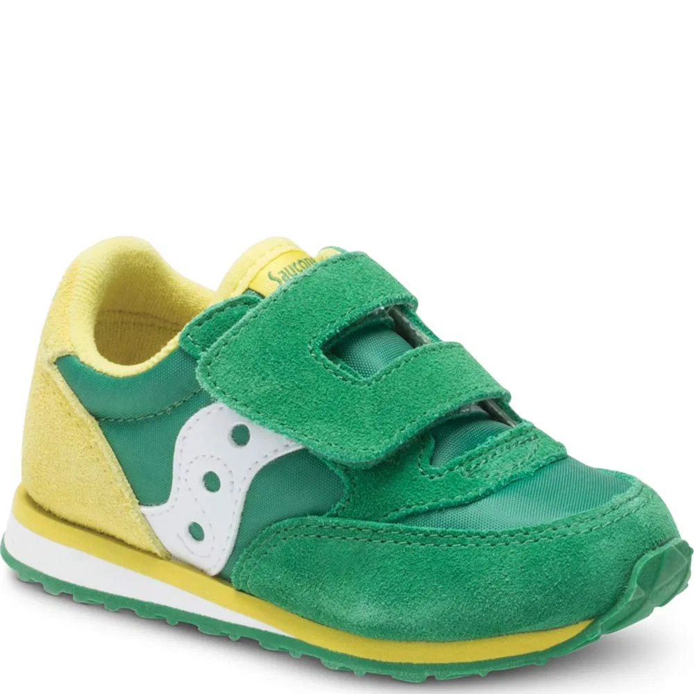Детские кроссовки для мальчиков с липучкой Jazz Hl Saucony, Green Yellow — фото 2