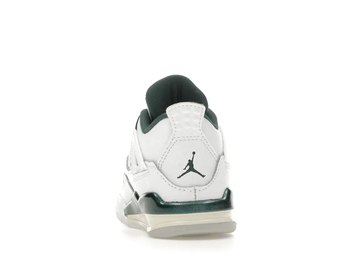 Детские кроссовки Lifestyle с принтом Jordan 4 Retro Jordan, White/Oxidized Green/White/Neutral Grey — фото 4