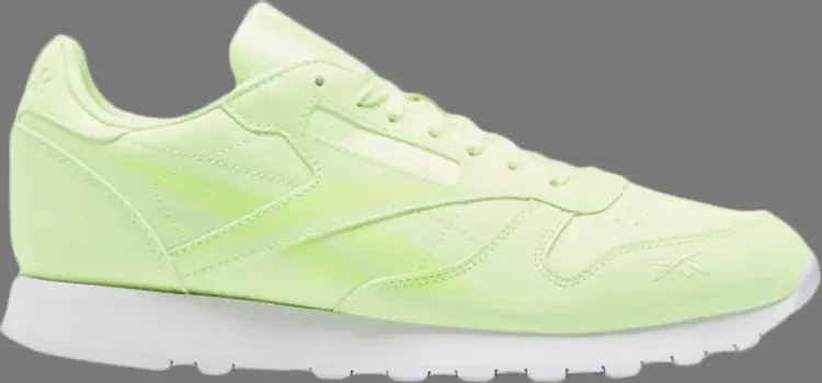 

Кроссовки classic leather 'electric flash' Reebok, зеленый