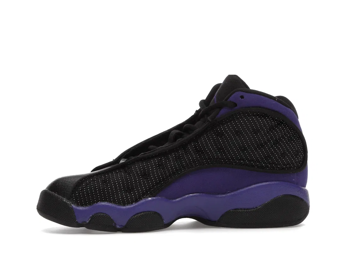 Детские кроссовки с контрастным дизайном Jordan 13 Retro Jordan, Black/Court Purple-White — фото 3