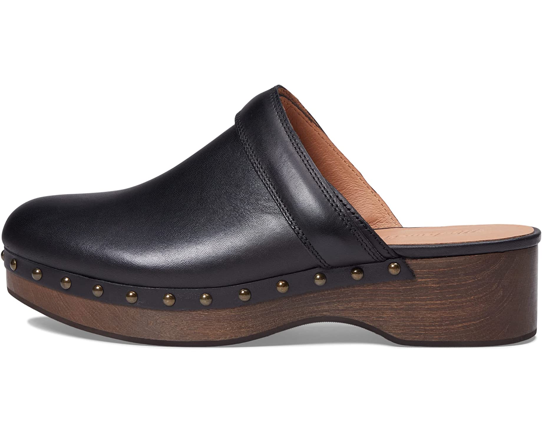 Сабо The Cecily Clog in Oiled Leather Madewell, черный - фото