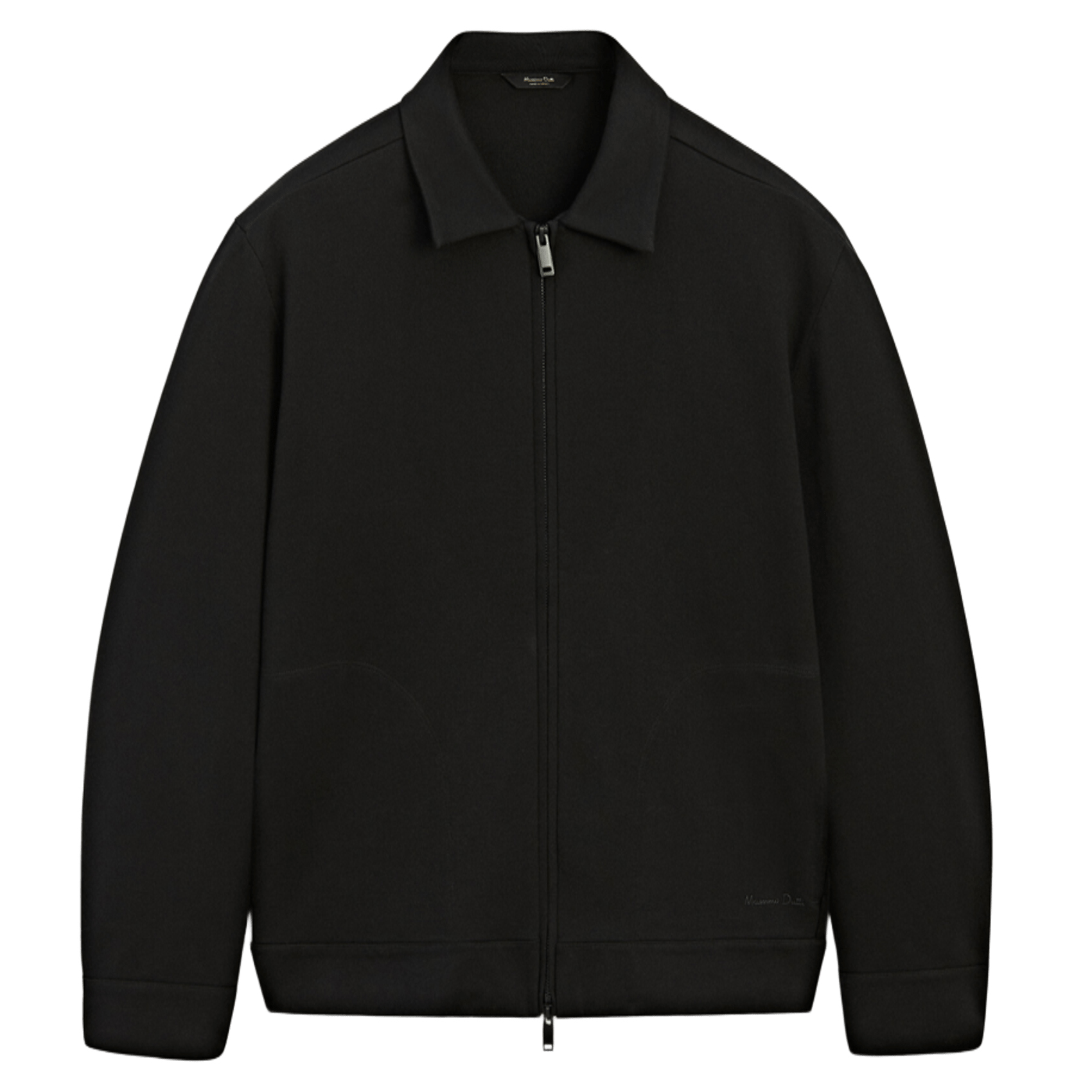 

Короткая хлопковая куртка Massimo Dutti, черный
