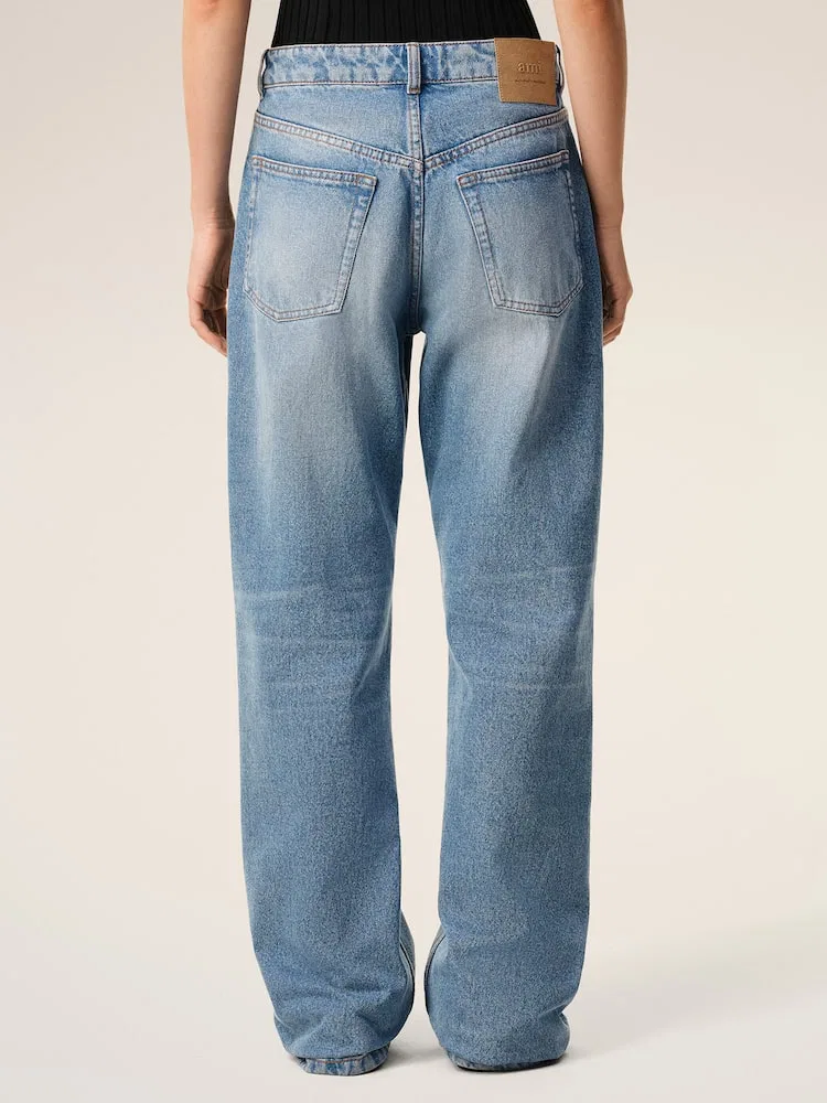 Джинсы свободного кроя Large Fit Jeans AMI PARIS, Blue — фото 3