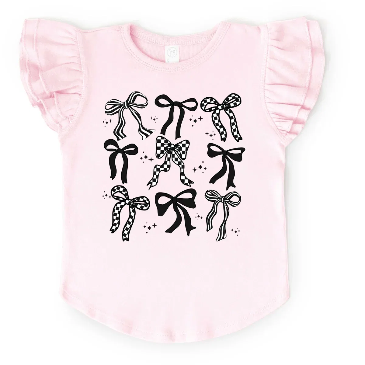 Детское футболка с принтом Checkered Bows Stacked The Juniper Shop, Ballerina