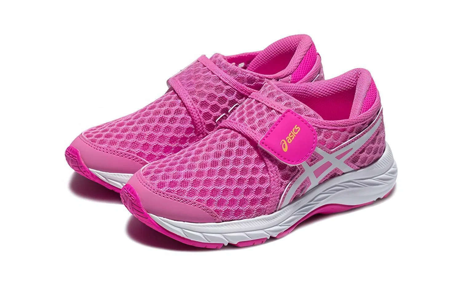 Детские беговые кроссовки с сетчатым верхом Cool Run Low top ASICS, Pink White — фото 4