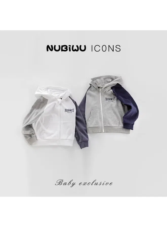 Куртка детская с капюшоном на молнии Nubiwu, серая