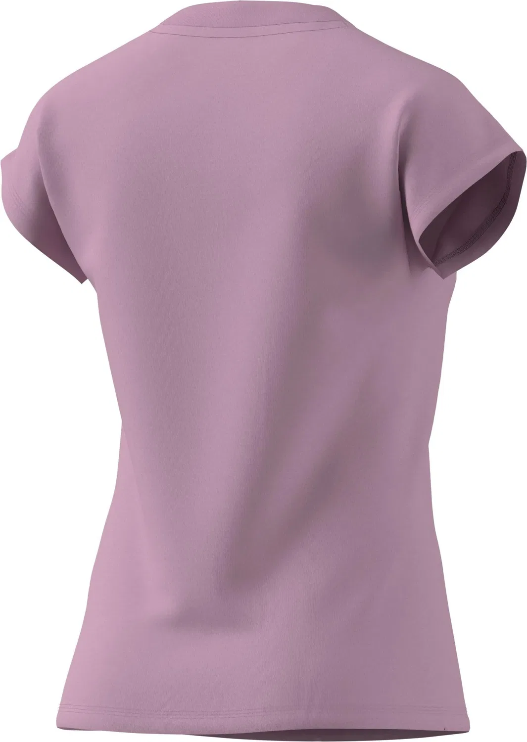 Женская футболка хлопковая Essentials Linear adidas, Real Pink/White — фото 3