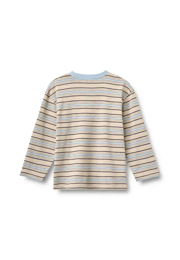 Футболка с длинным рукавом из джерси Johan Wheat, Multi Blue Stripe, синий — фото 4