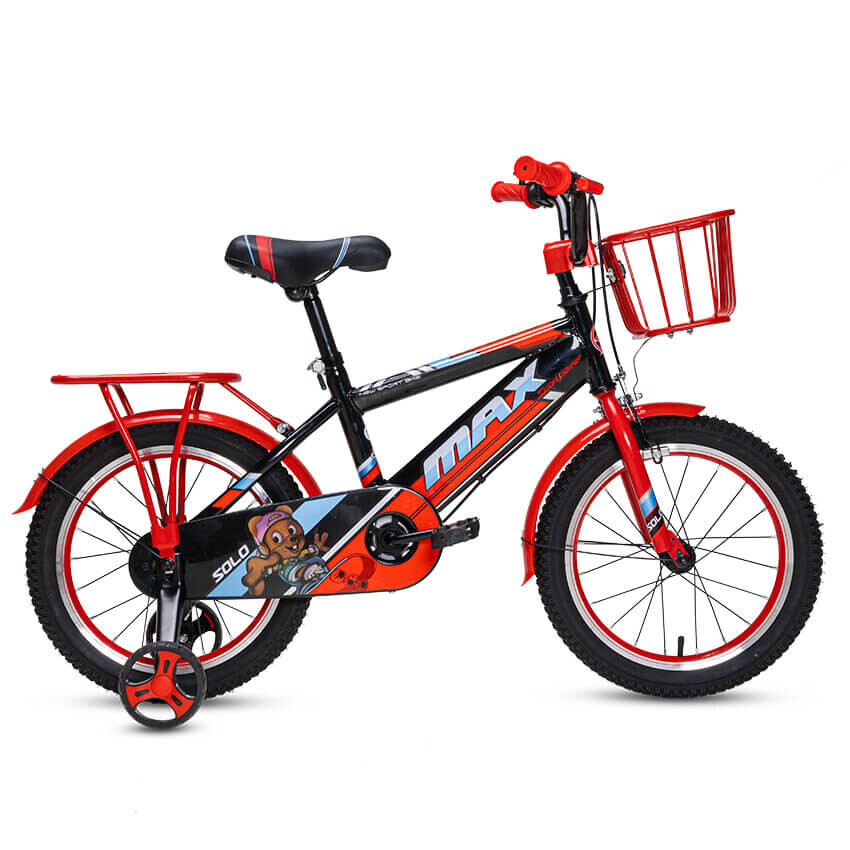 

Велосипед детский MAX BIKE Solo 1 16", черный/красный