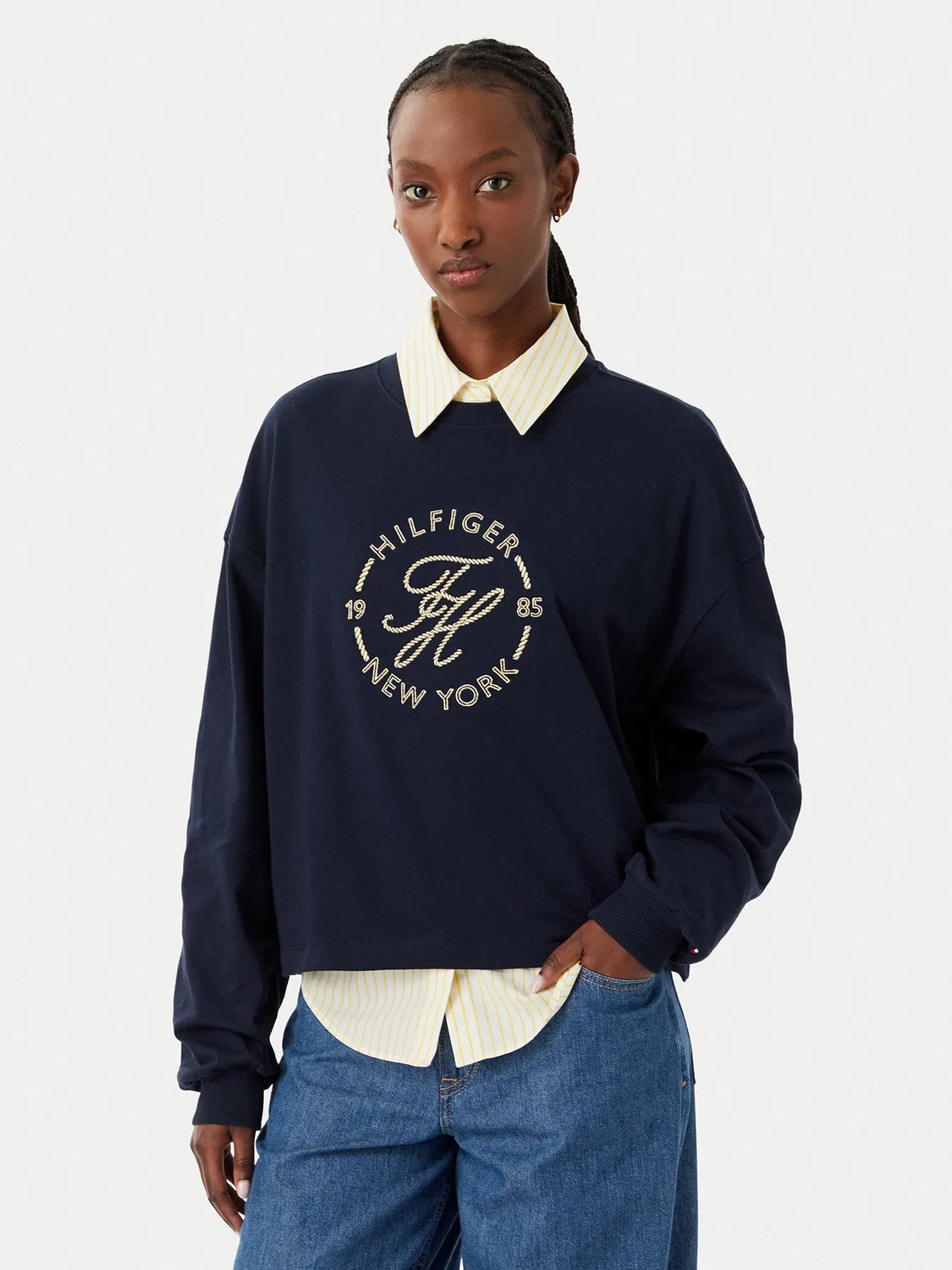 Женский свитшот свободного кроя Tommy Hilfiger, темно-синий