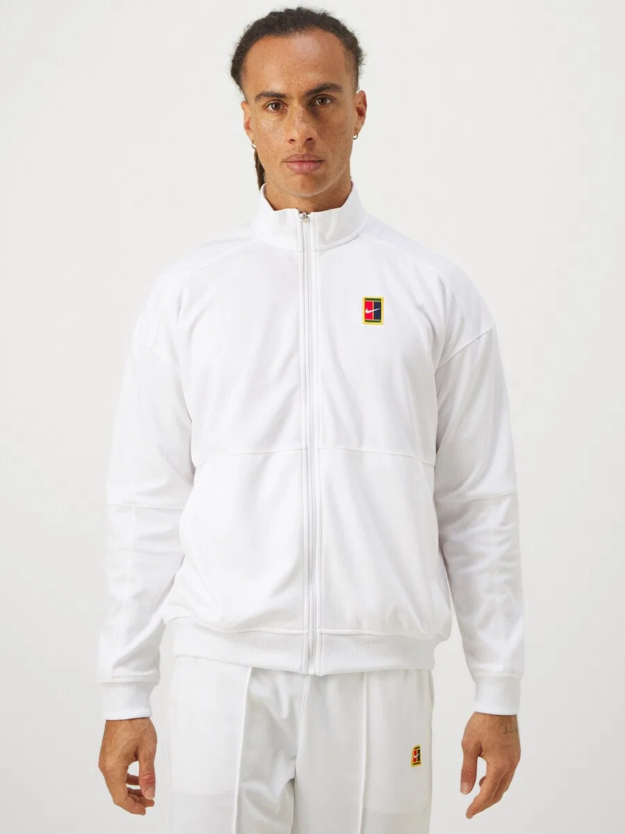 Спортивная толстовка на молнии NIKE Athletic Zip-Up Hoodie 'Heritage' белого цвета — фото 2