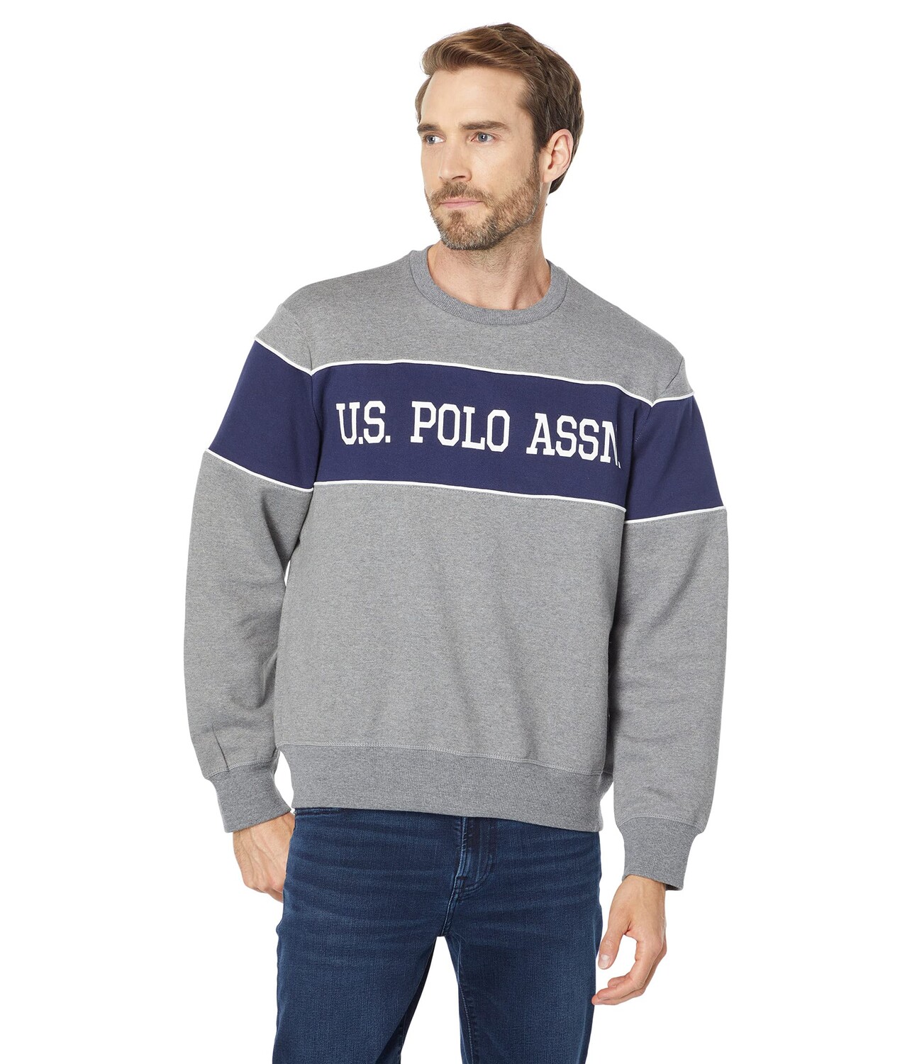 

Пуловер U.S. POLO ASSN., Long Sleeve Crew Neck Sweatshirt, Серый, Пуловер U.S. POLO ASSN., Long Sleeve Crew Neck Sweatshirt