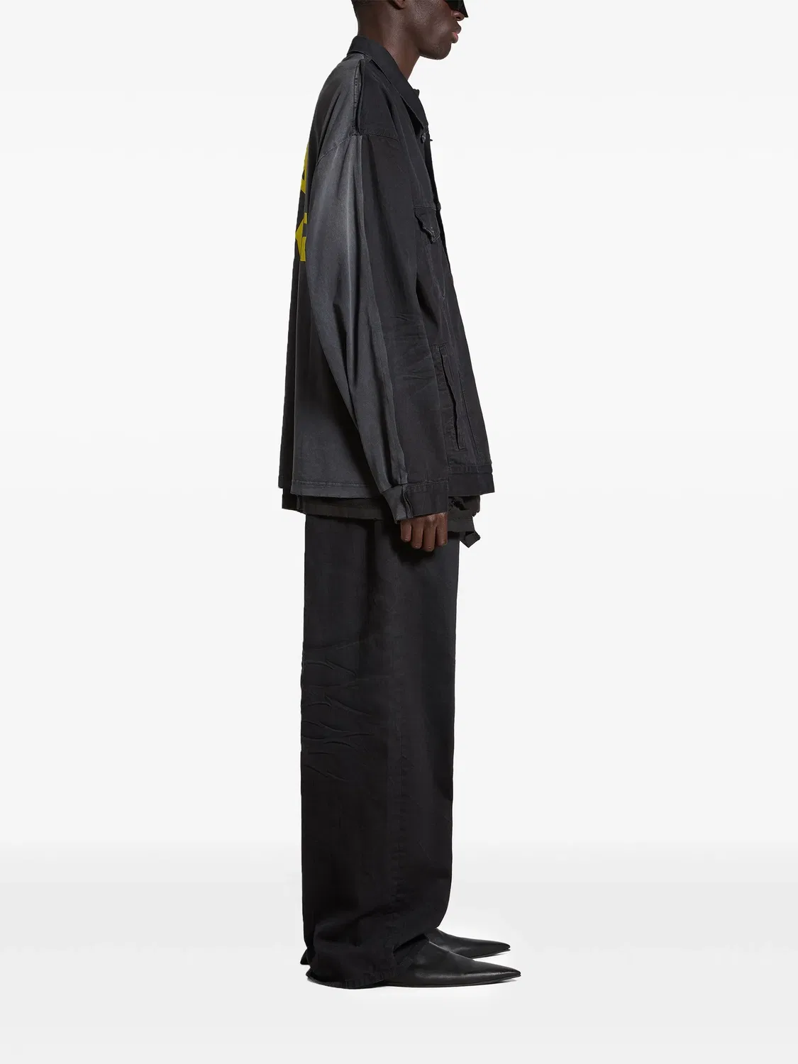 У oversize гибридная куртка Balenciaga, черный — фото 2