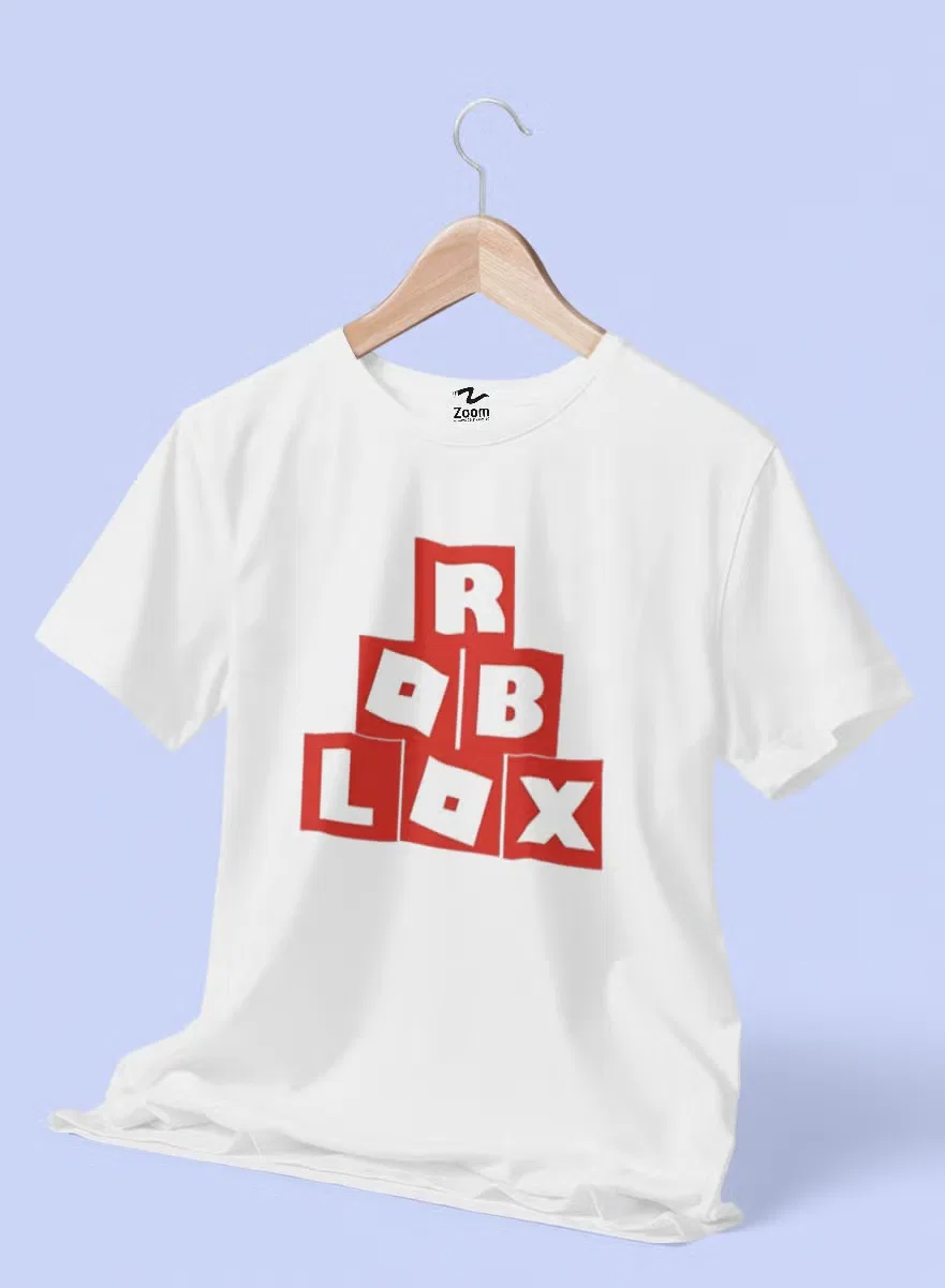 Футболка с принтом Roblox Zoom, белый