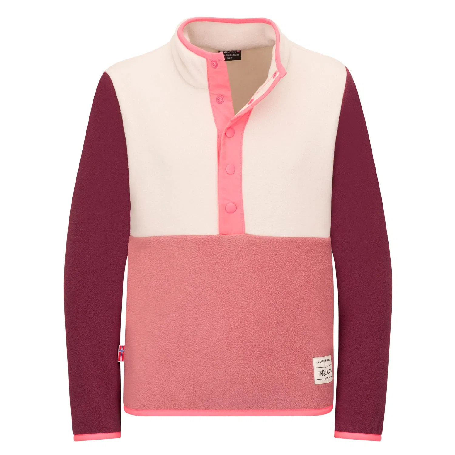 Пуловер флисовый Fleece Pullover Flekkefjord Trollkids, замороженная ягода