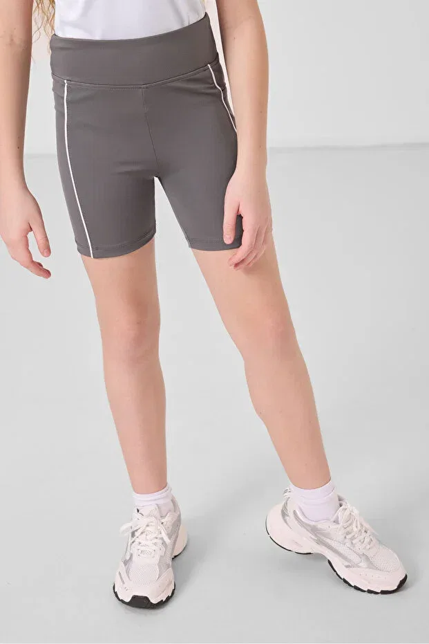 Детские леггинсы для девочек базовые Tommy Life, Dark Gray — фото 4