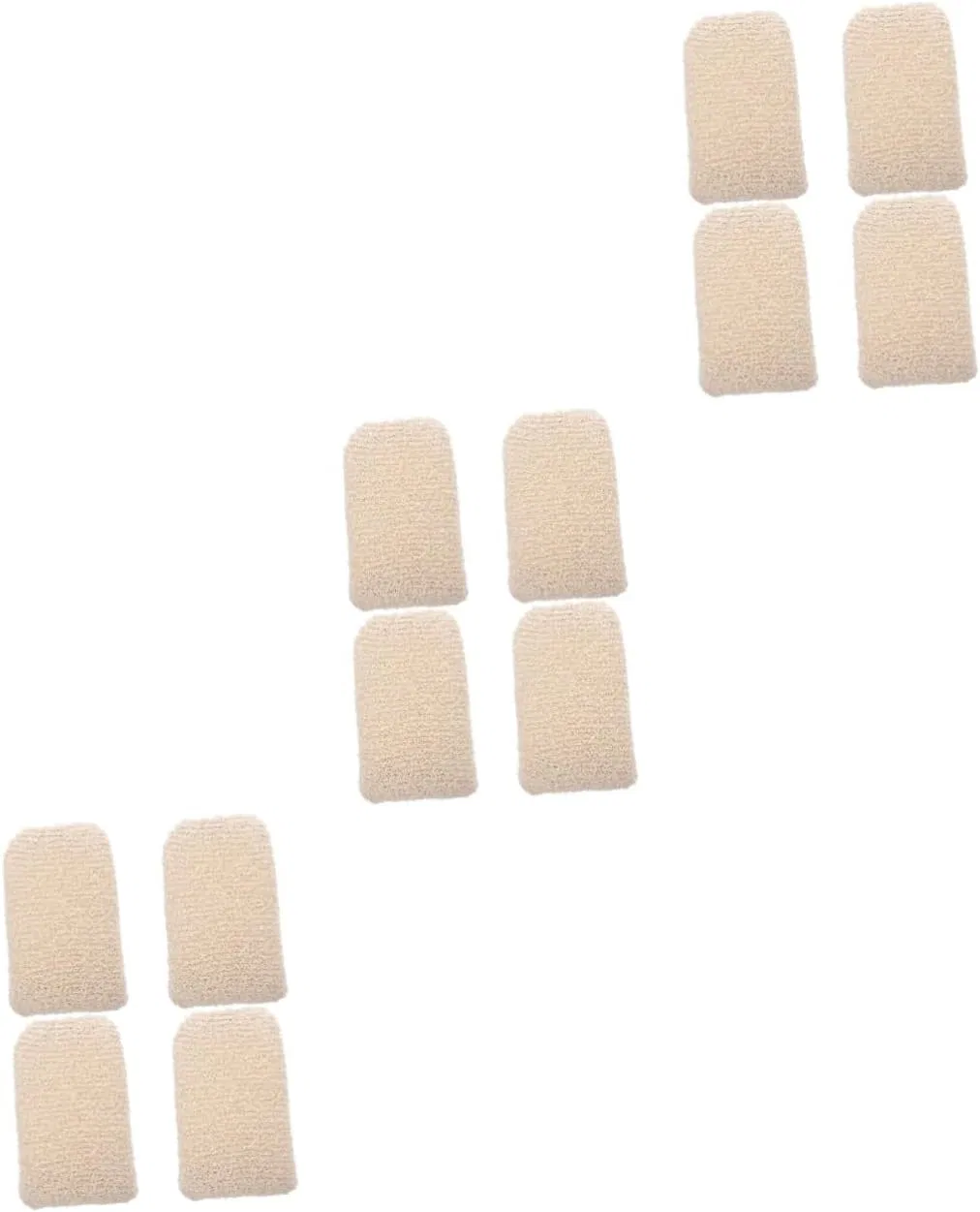 Мочалка для душа, Minkissy, набор 12 шт, 15x10x4 см, Beige