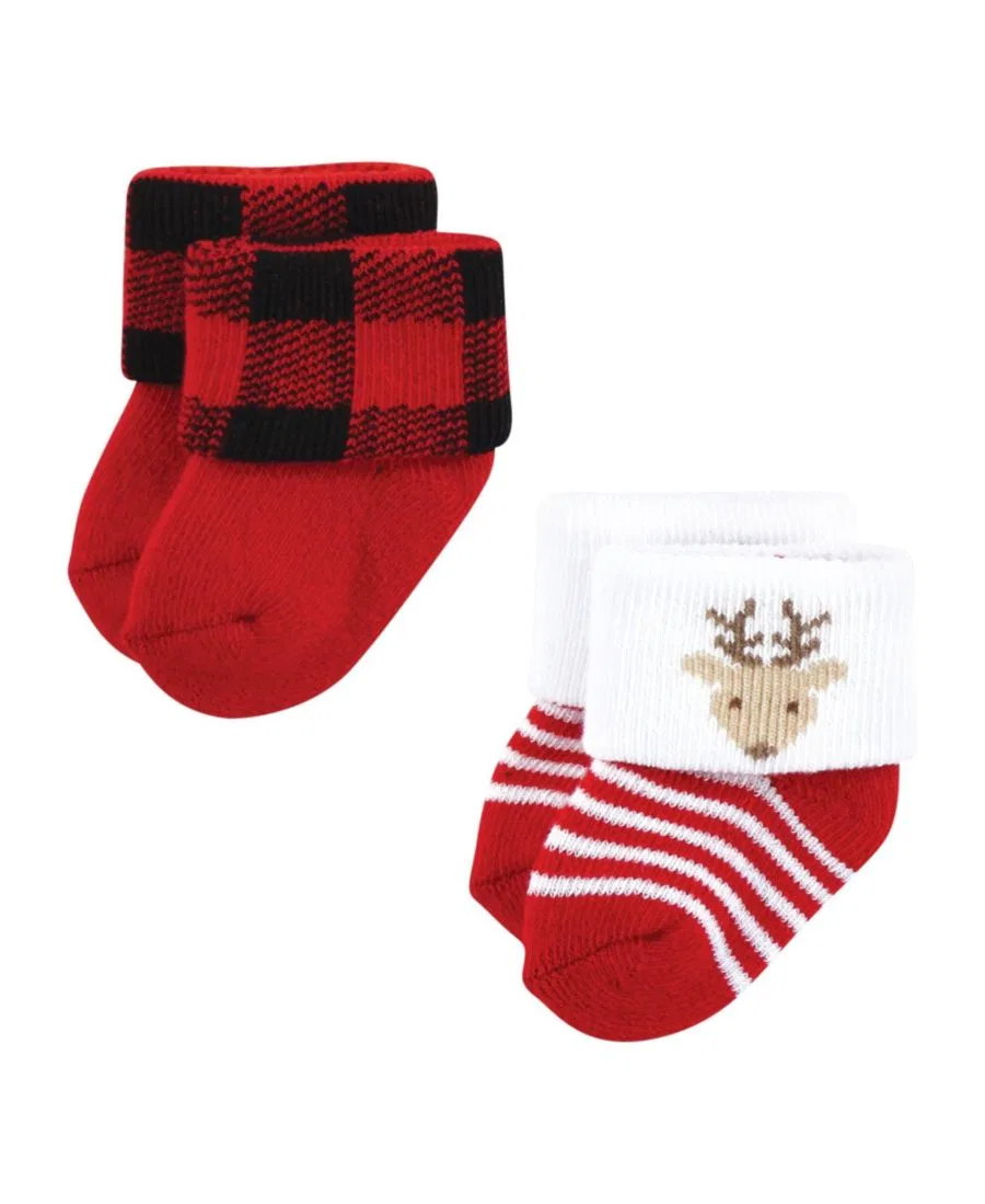 Комплект детских носков с принтом 12 пар 12 Days of Christmas Plaid Trees Hudson Baby, 12 Days Of Christmas Plaid Trees — фото 4