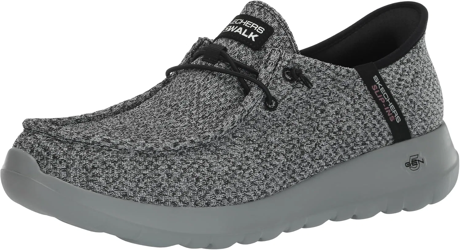Мужские слипоны Skechers Hands-Free Go Walk Max - кроссовки без помощи рук, Grey Black