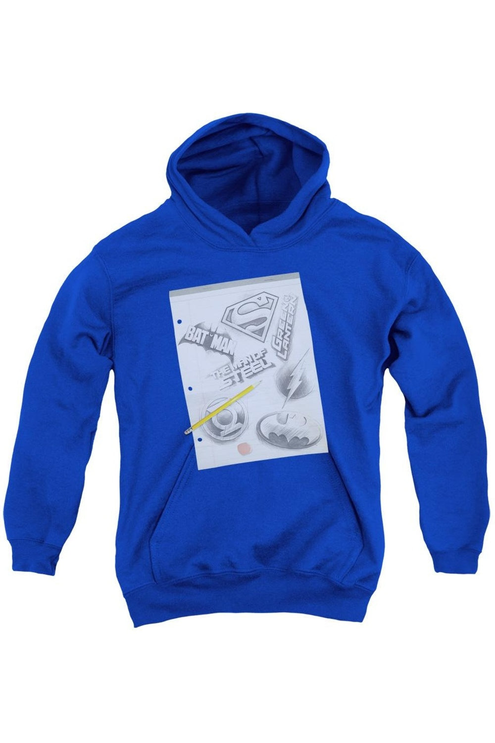 

Толстовка с капюшоном DC Comics и логотипом в виде блокнота Gildan, синий
