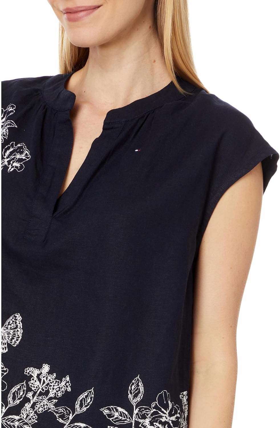 

Женская туника-блузка с бабочкой от Tommy Hilfiger, Sky Captain