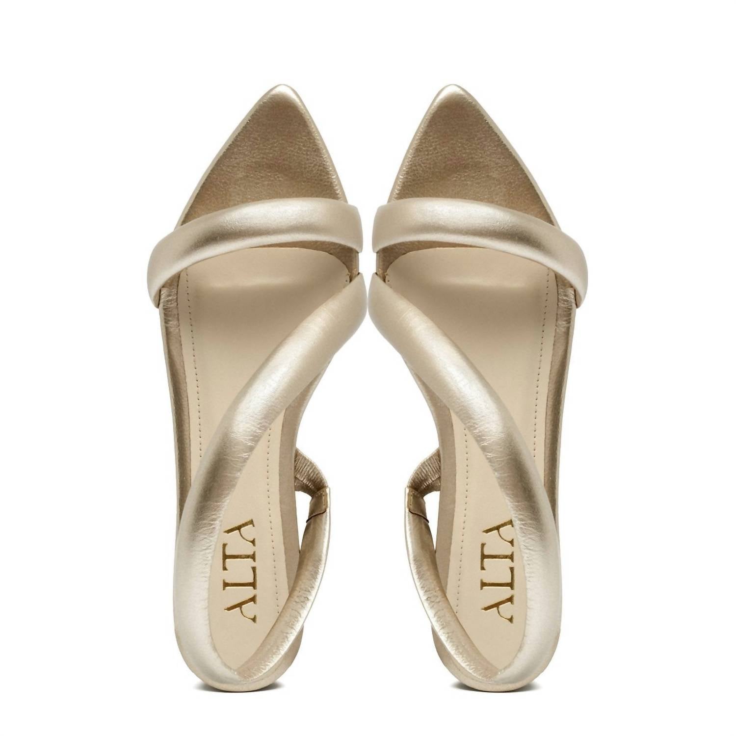 Женские сандалии Lunna золотистые Alta Shoes, золотой — фото 4