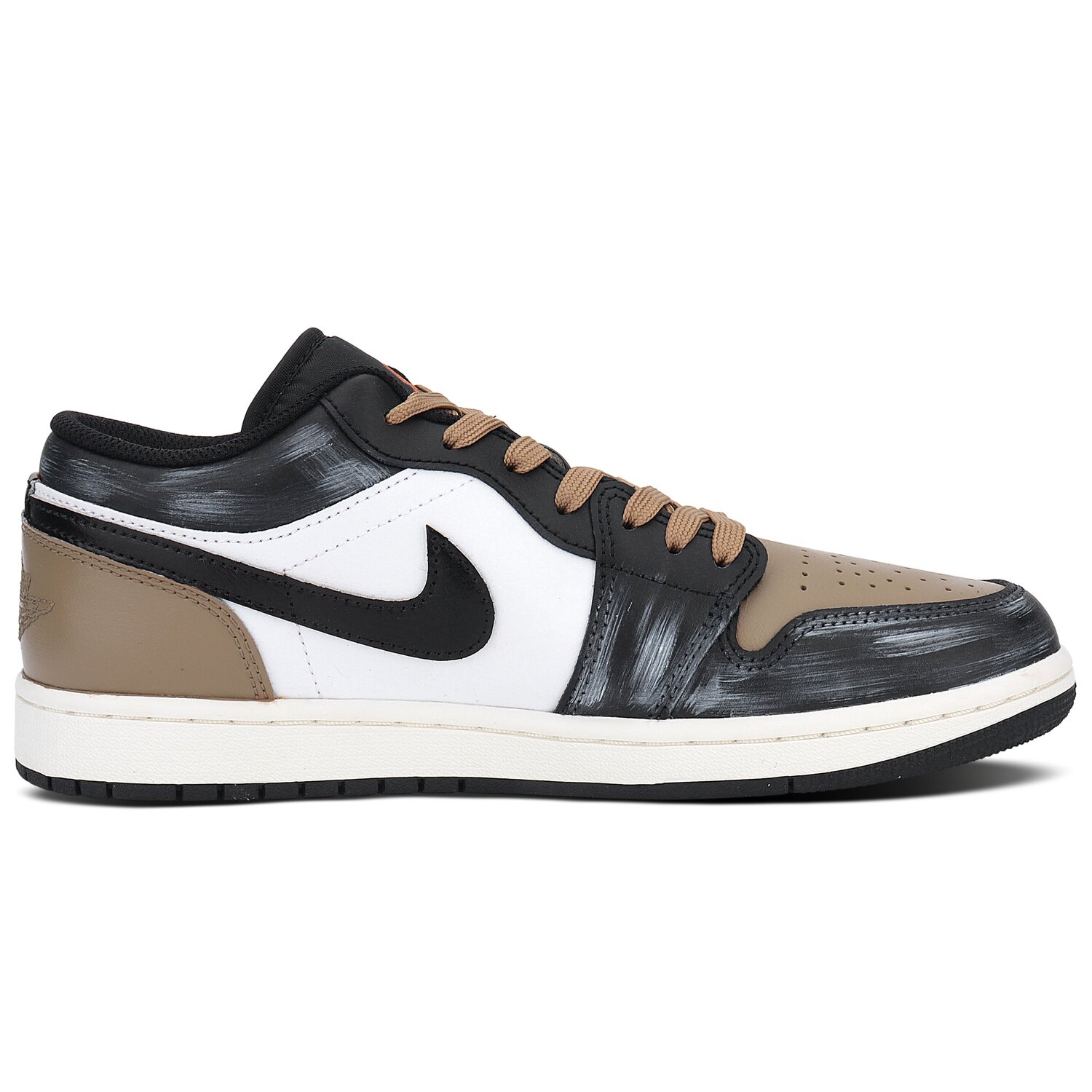Jordan Кроссовки Air 1 Mocha Graffiti, износостойкие, винтажные, баскетбольные, унисекс, черный с коричневым рисунком — фото 4